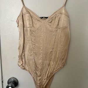 ZARA Beige bodysuit SIZE XS -worn once-